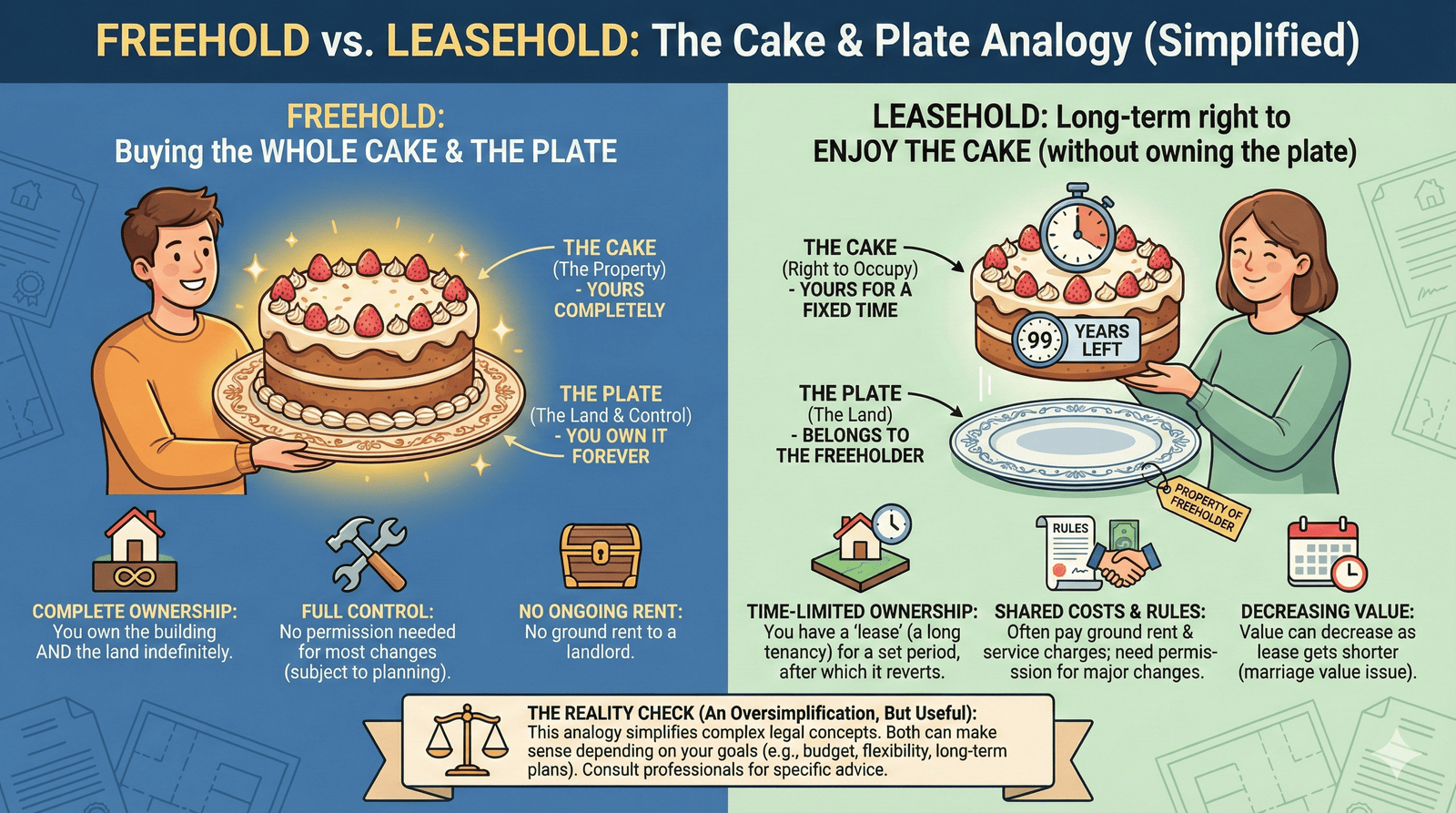 Leasehold vs Freehold - Quick Snapshot